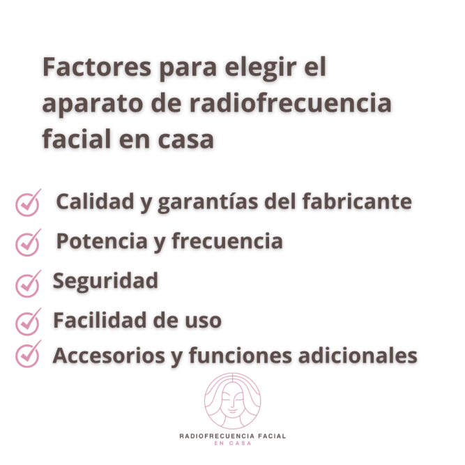 Factores para elegir el aparato de radiofrecuencia facial en casa